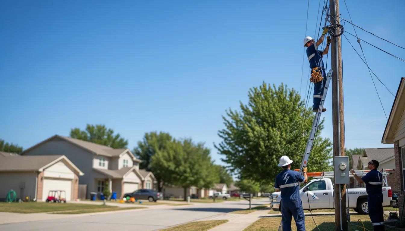 Residential electrician providing installation services in Plaza, ND